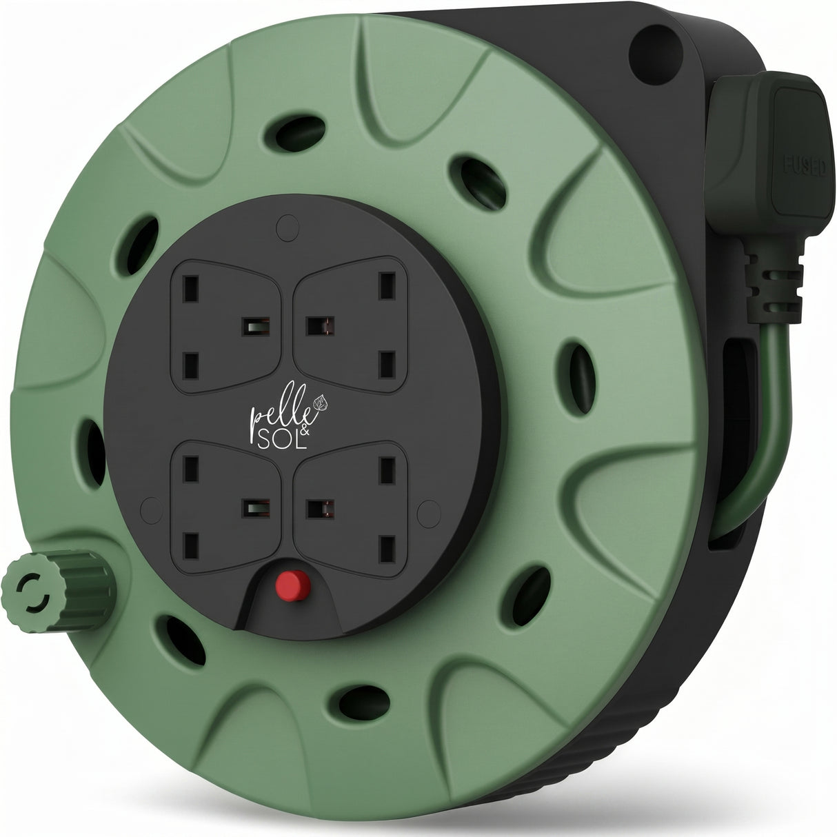 Heavy Duty Extension Cable Reel with 4 Sockets