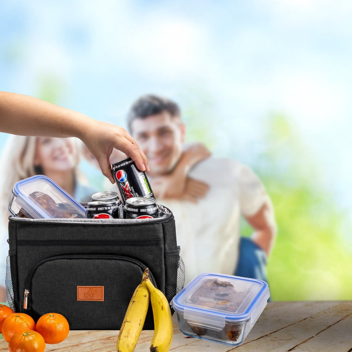 Insulated Picnic Bag - black