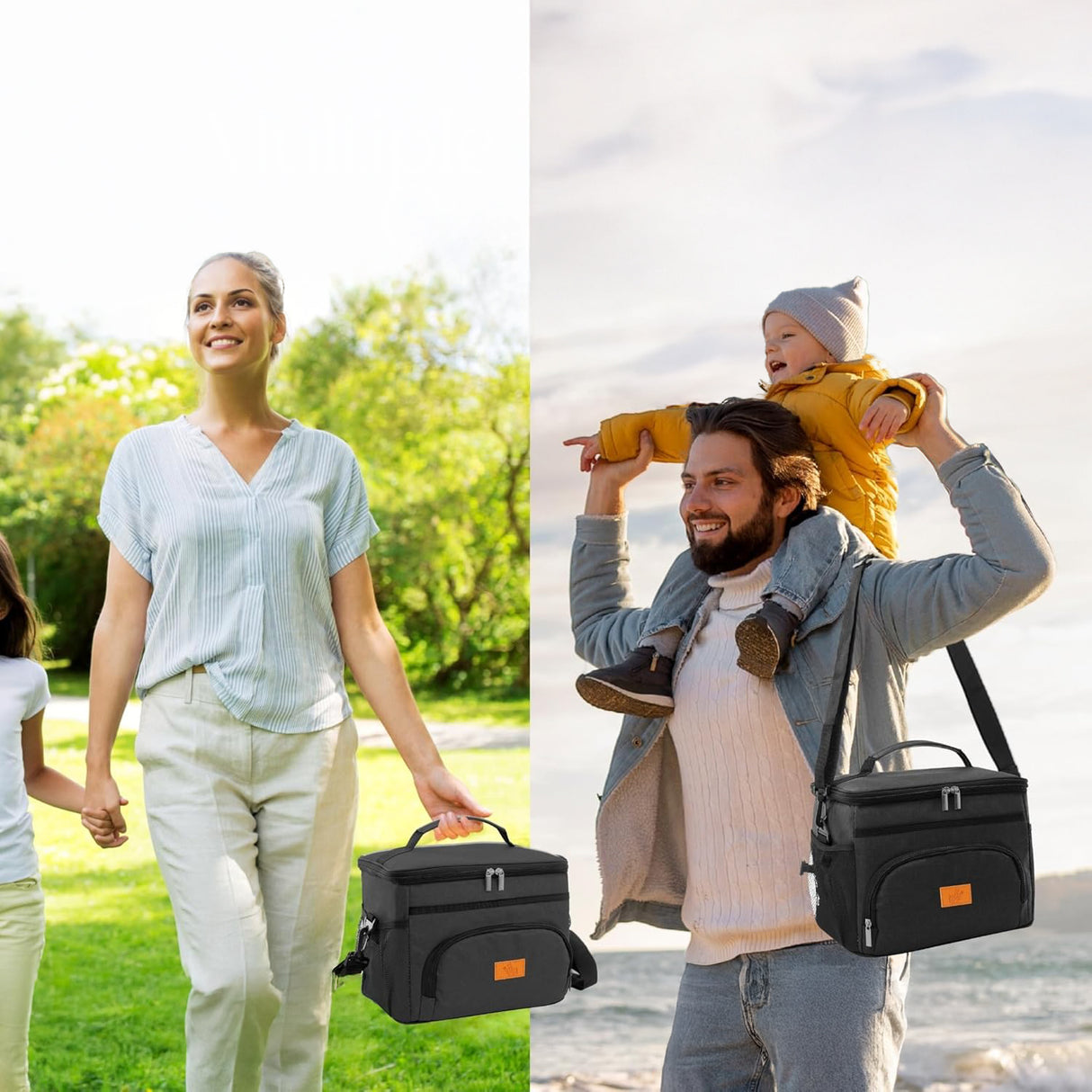 Insulated Picnic Bag - black