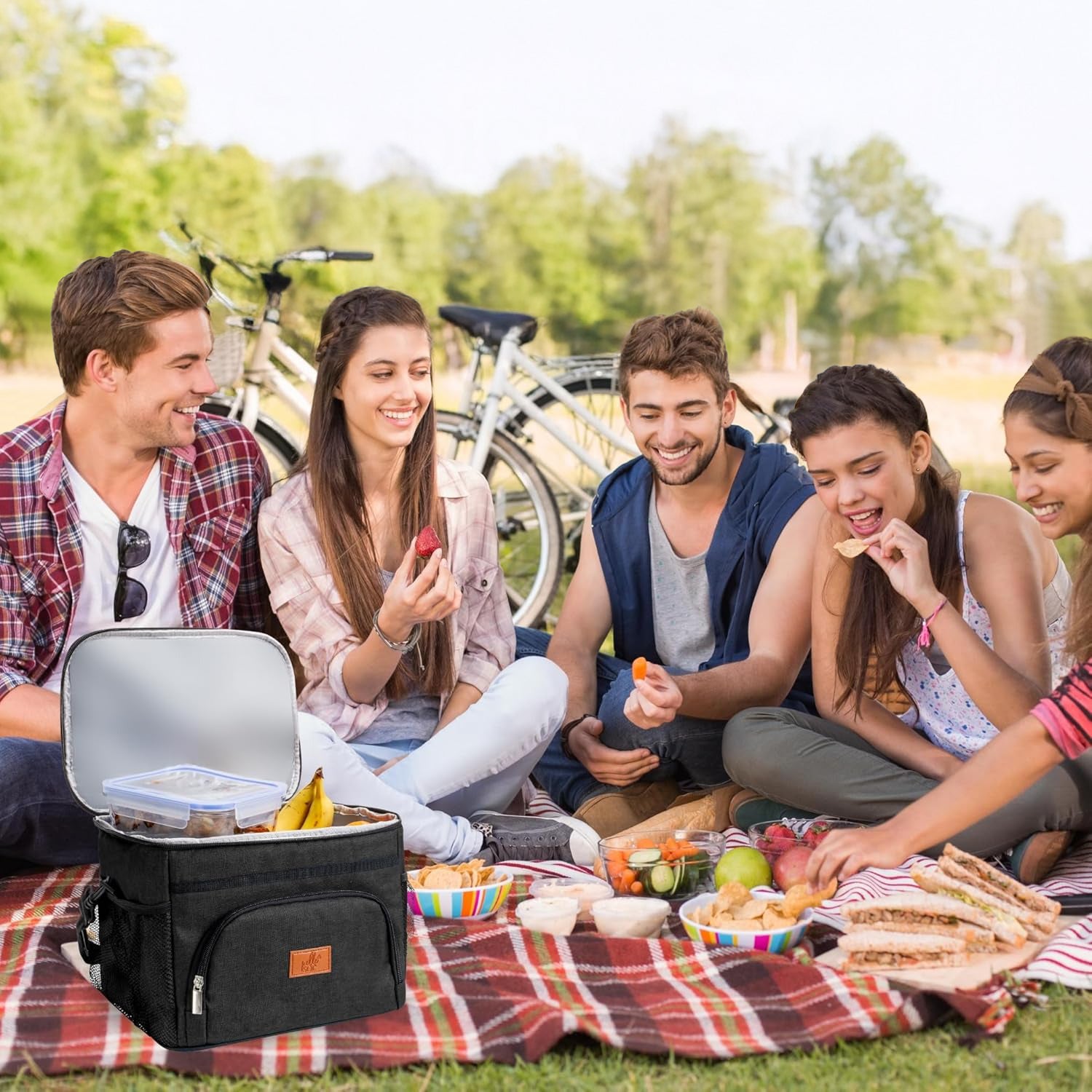 Insulated Picnic Bag - black
