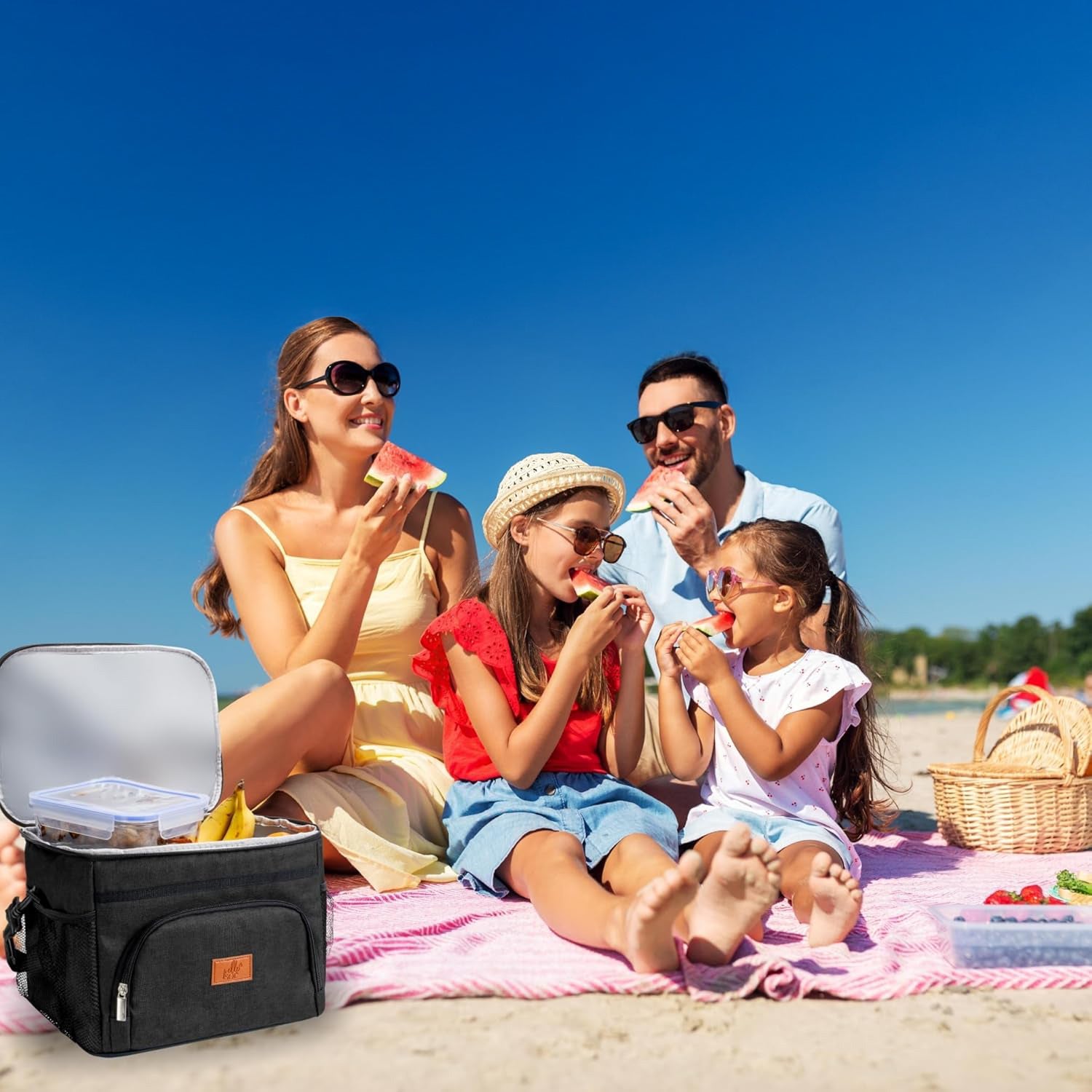 Insulated Picnic Bag - black