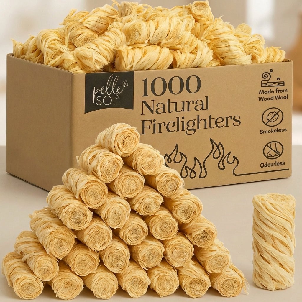 200 Natural Firelighters - Pelle & Sol