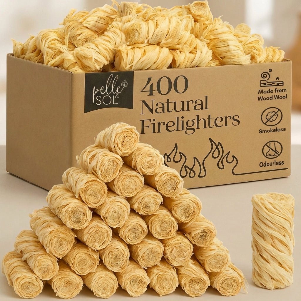 200 Natural Firelighters - Pelle & Sol