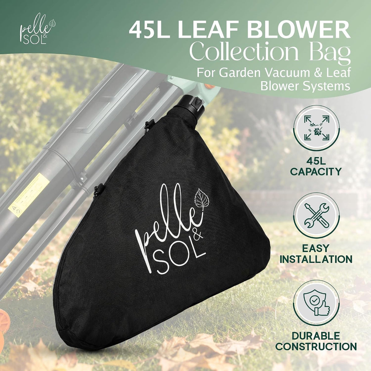 Pelle & Sol 45L leaf blower collection bag — product detail 6