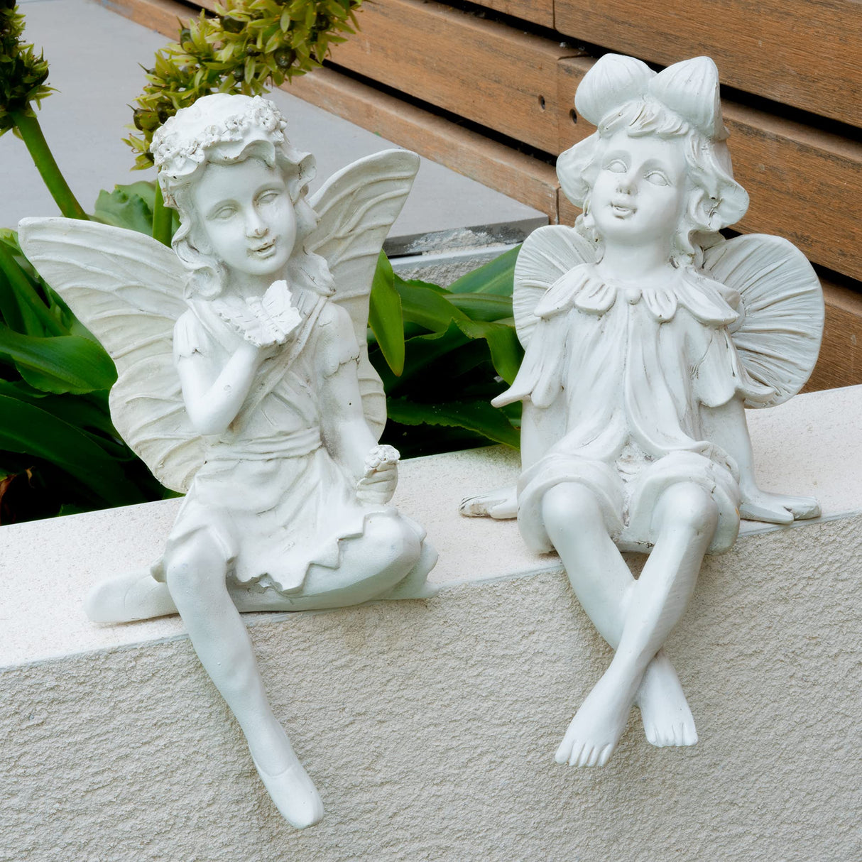 Angel Garden Statues (2-Pack)-Garden & Outdoor-Pelle & Sol-DREIBACH