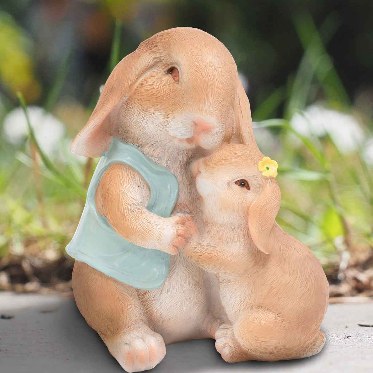 Mother & Child Rabbit Garden Ornament-Garden & Outdoor-Pelle & Sol-DREIBACH