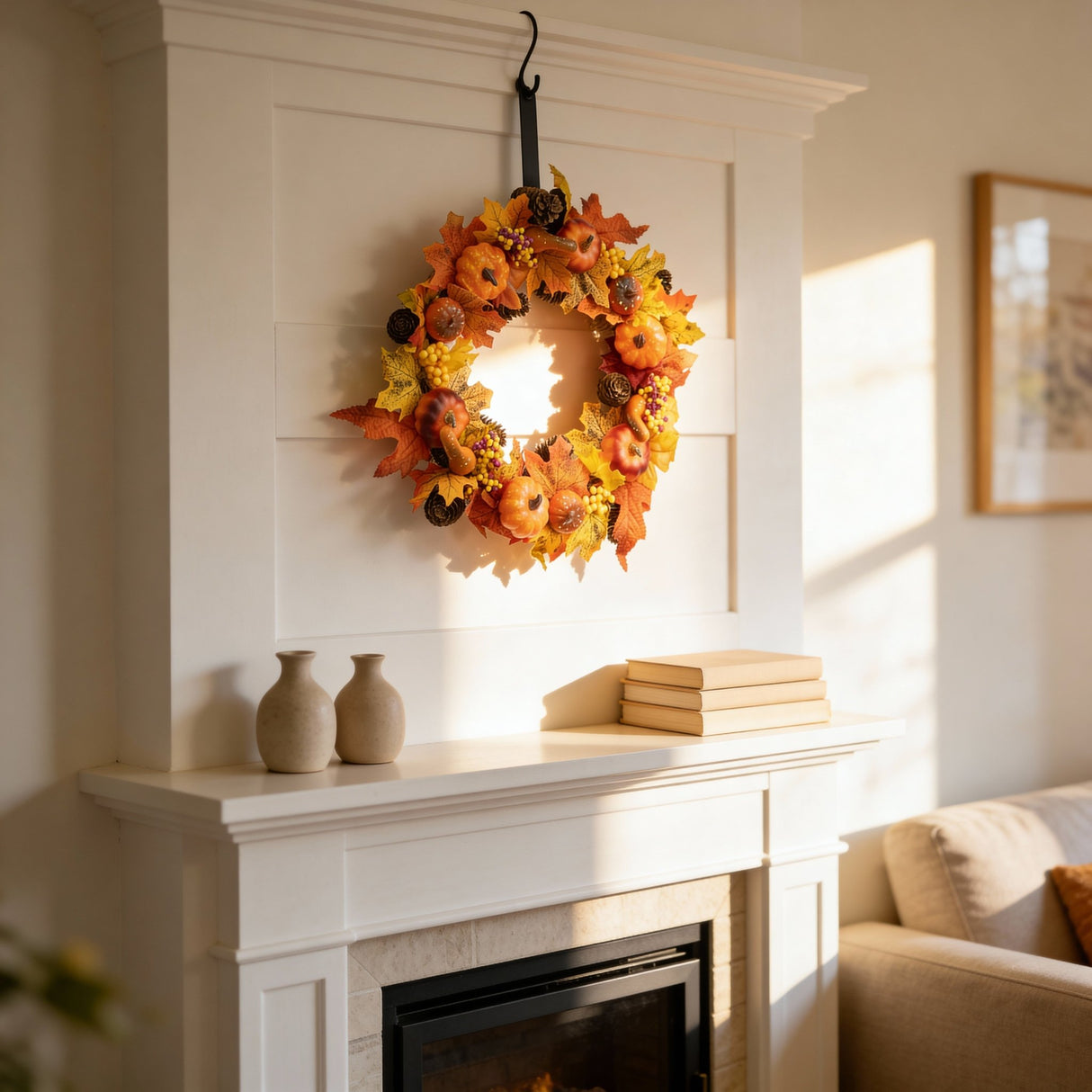 Pumpkin and Berry Wreath - Pelle & Sol