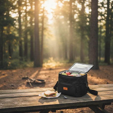 15L Insulated Lunch Bag-Travel & Luggage-Pelle & Sol-White/Grey-DREIBACH
