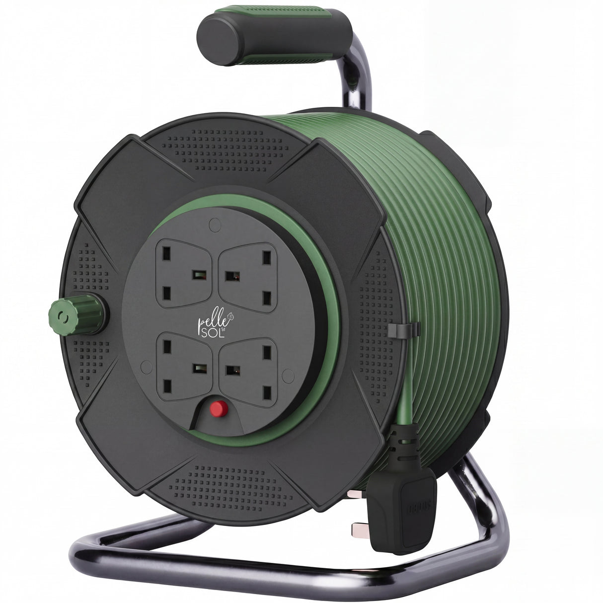 Heavy Duty Extension Cable Reel with 4 Sockets