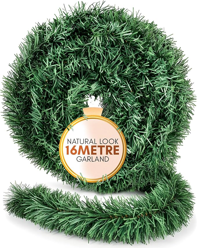 Green Christmas Tinsel Garland