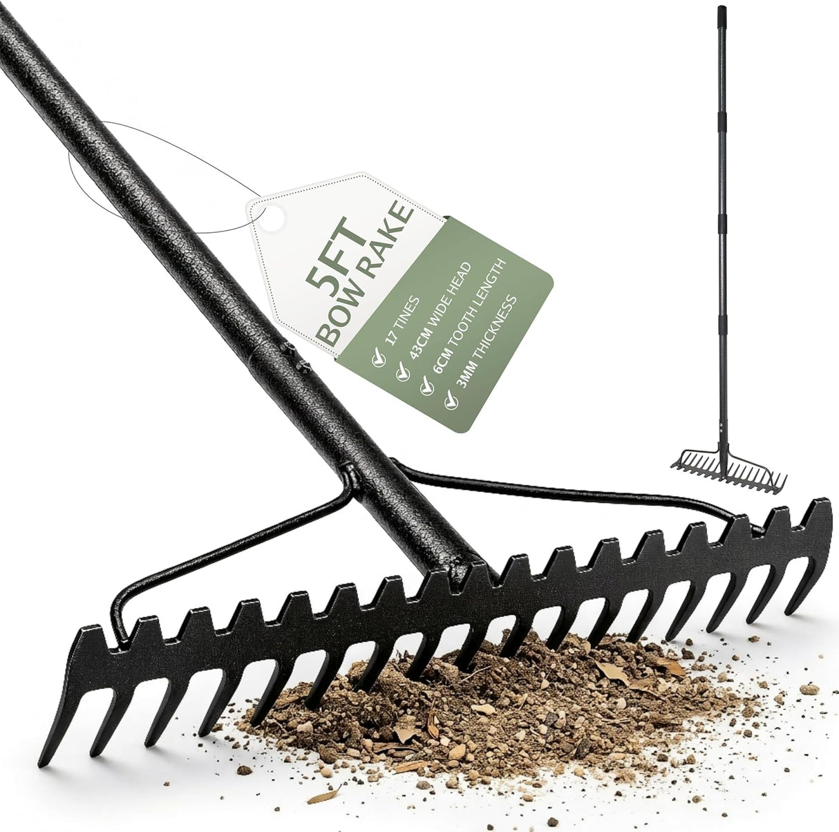 Heavy Duty 17-Tine Bow Rake