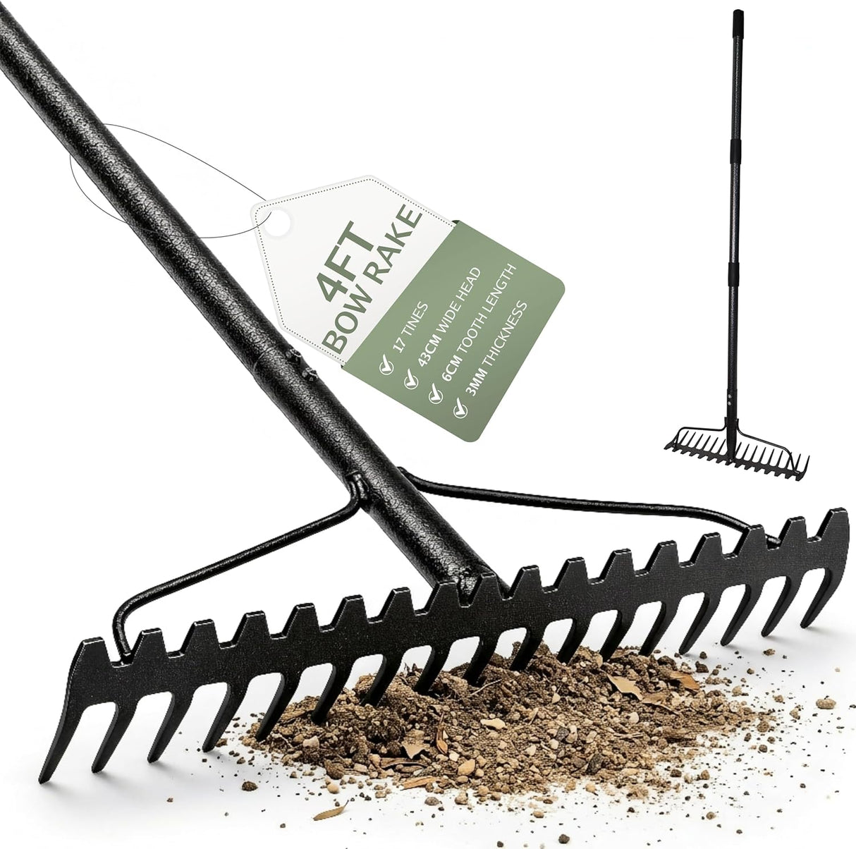 Heavy Duty 17-Tine Bow Rake
