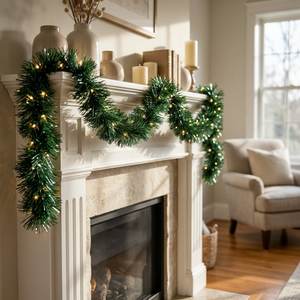 Green Christmas Tinsel Garland - Pelle & Sol