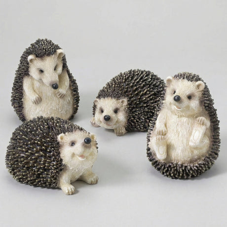 Hedgehog Ornaments (4-Pack)-Garden & Outdoor-Pelle & Sol-DREIBACH