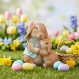 Mother & Child Rabbit Garden Ornament - Pelle & Sol