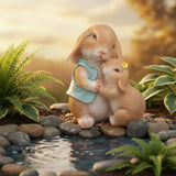 Mother & Child Rabbit Garden Ornament - Pelle & Sol