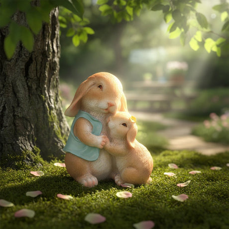 Mother & Child Rabbit Garden Ornament - Pelle & Sol