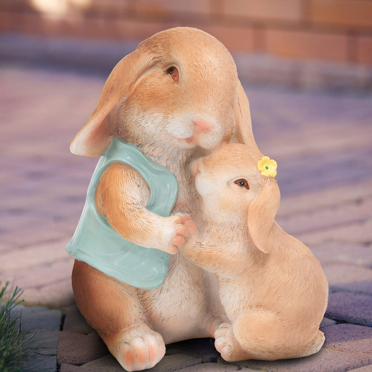 Mother & Child Rabbit Garden Ornament-Garden & Outdoor-Pelle & Sol-DREIBACH