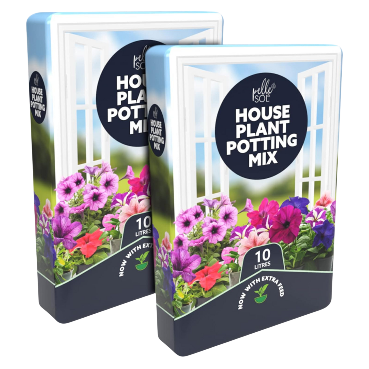 A photo of the 10l Houseplant Potting Mix from Pelle and Sol, showing its details and quality.