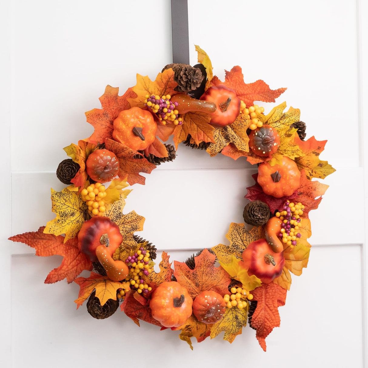 Pumpkin and Berry Wreath - Pelle & Sol