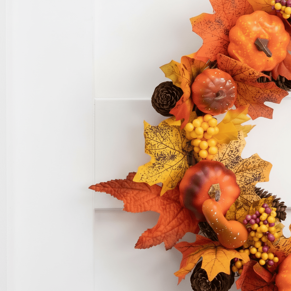 Pumpkin and Berry Wreath - Pelle & Sol