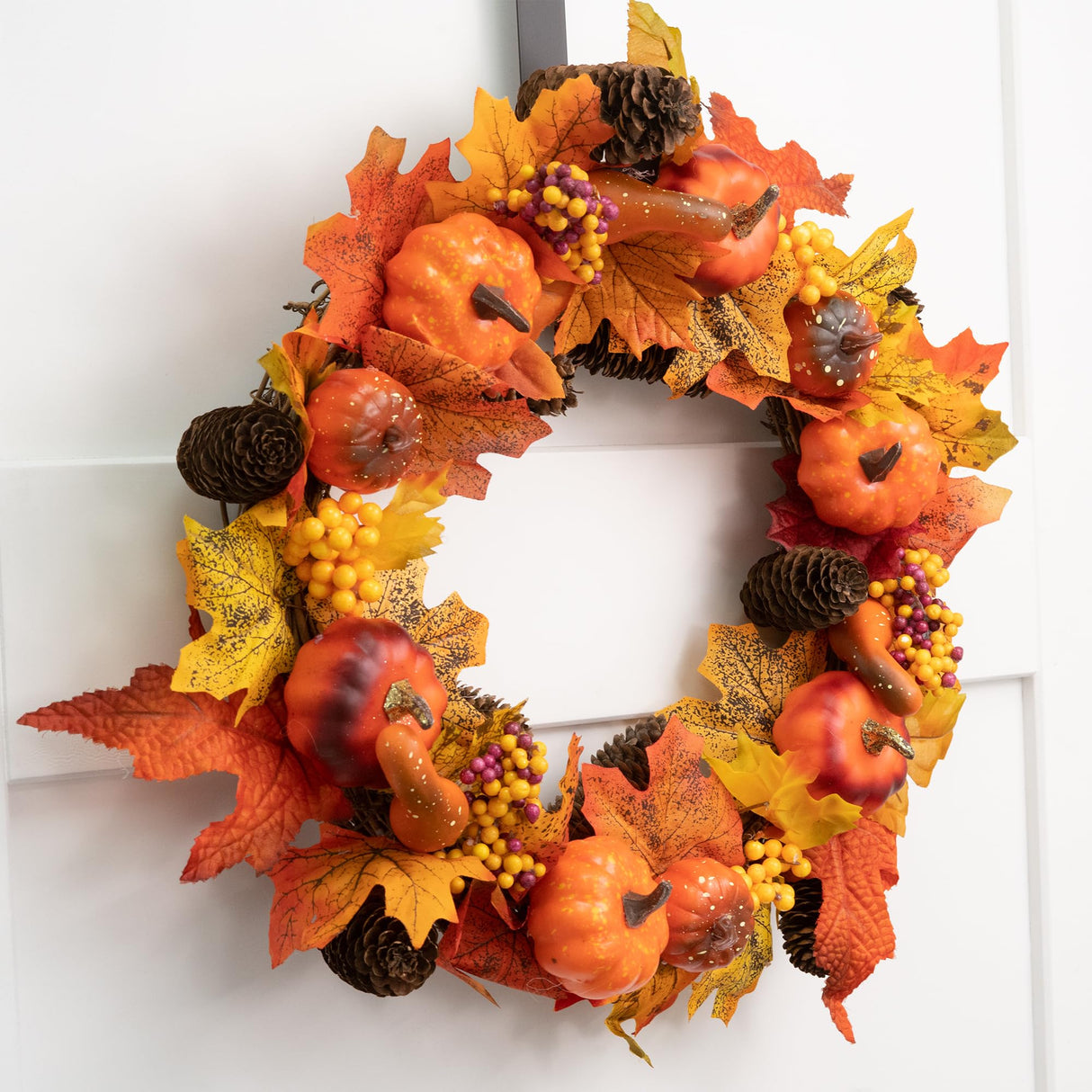 Pumpkin and Berry Wreath - Pelle & Sol