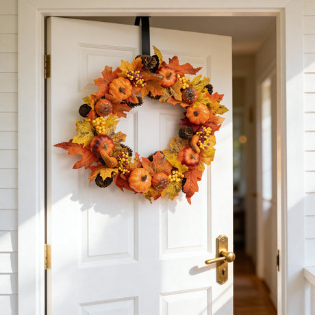 Pumpkin and Berry Wreath - Pelle & Sol