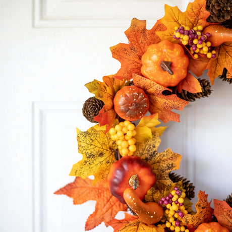 Pumpkin and Berry Wreath - Pelle & Sol