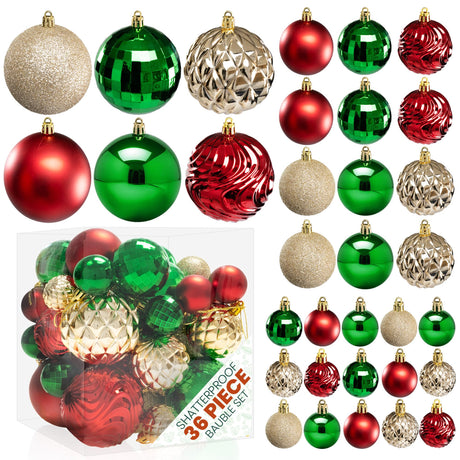 Shatterproof Christmas Bauble Set - Pelle & Sol