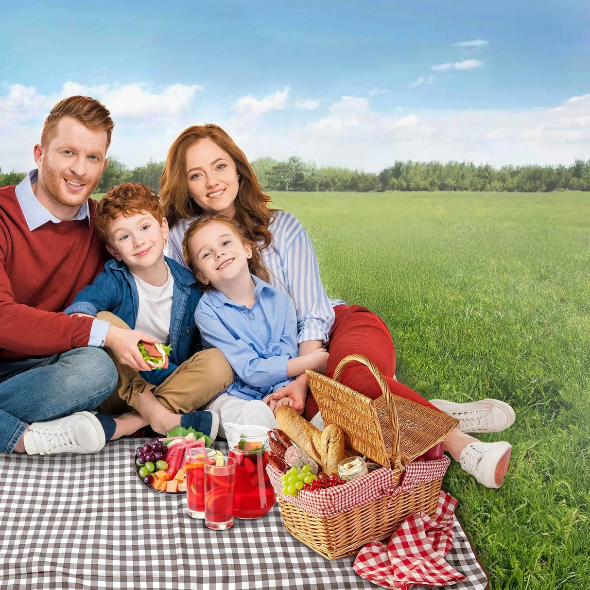 Picnic Blanket - light-blue