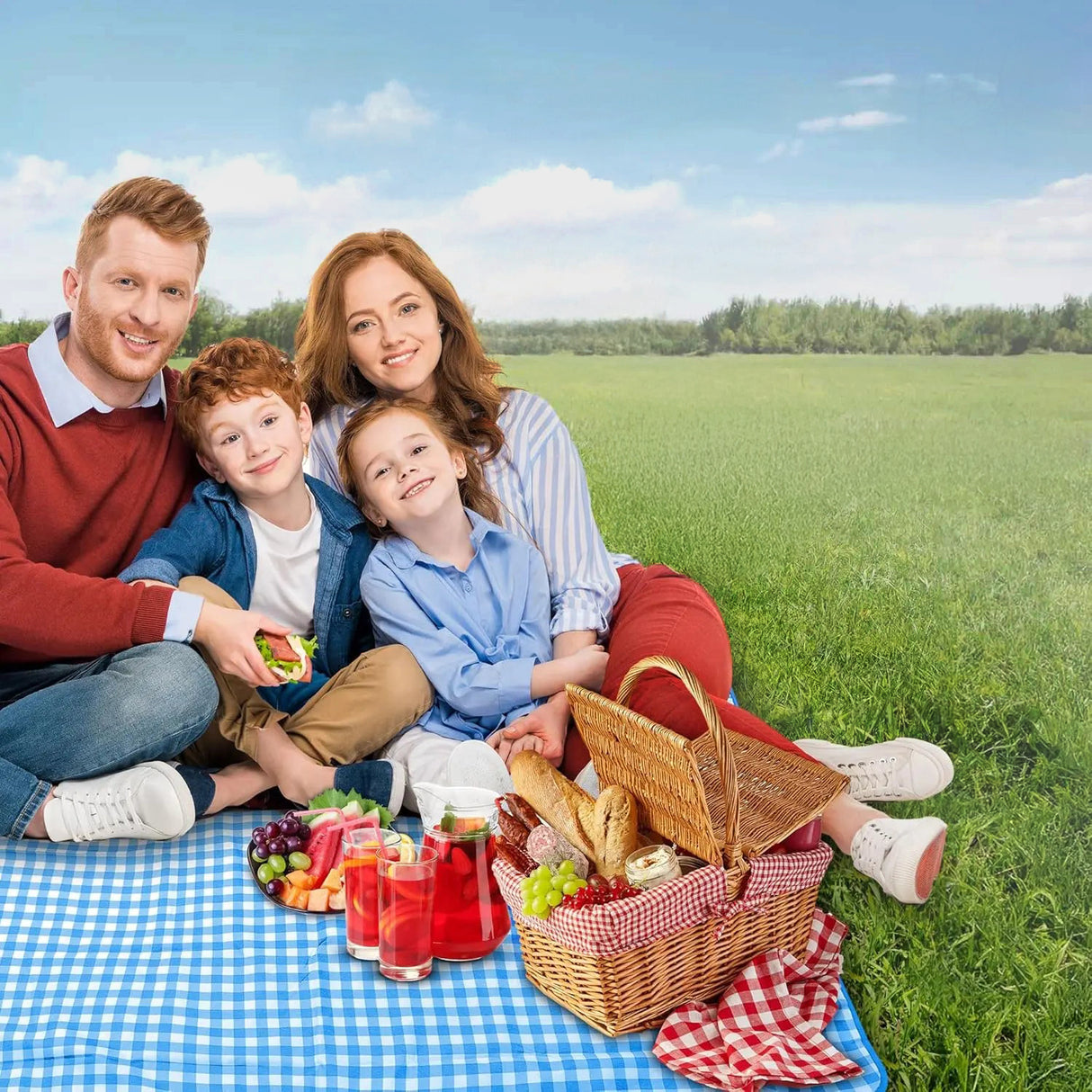 Picnic Blanket - light-blue