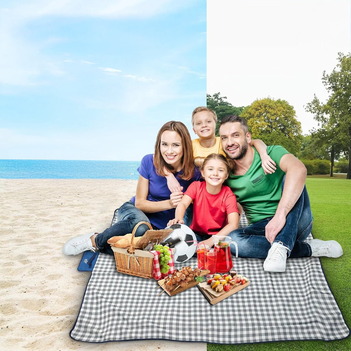 Picnic Blanket - light-blue