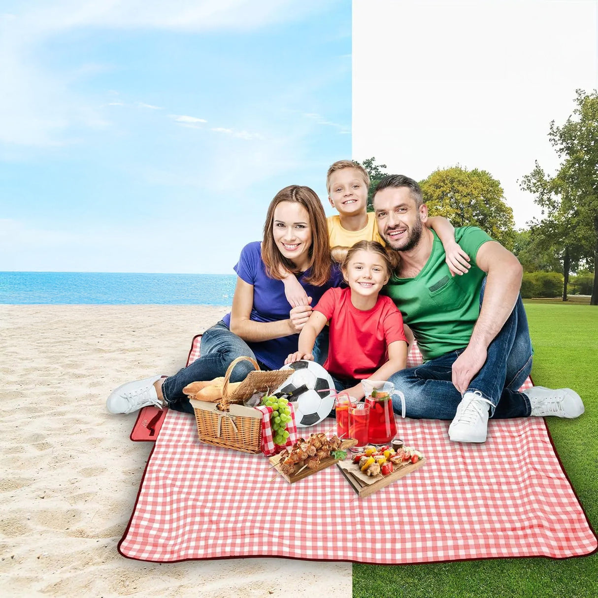 Picnic Blanket - light-blue