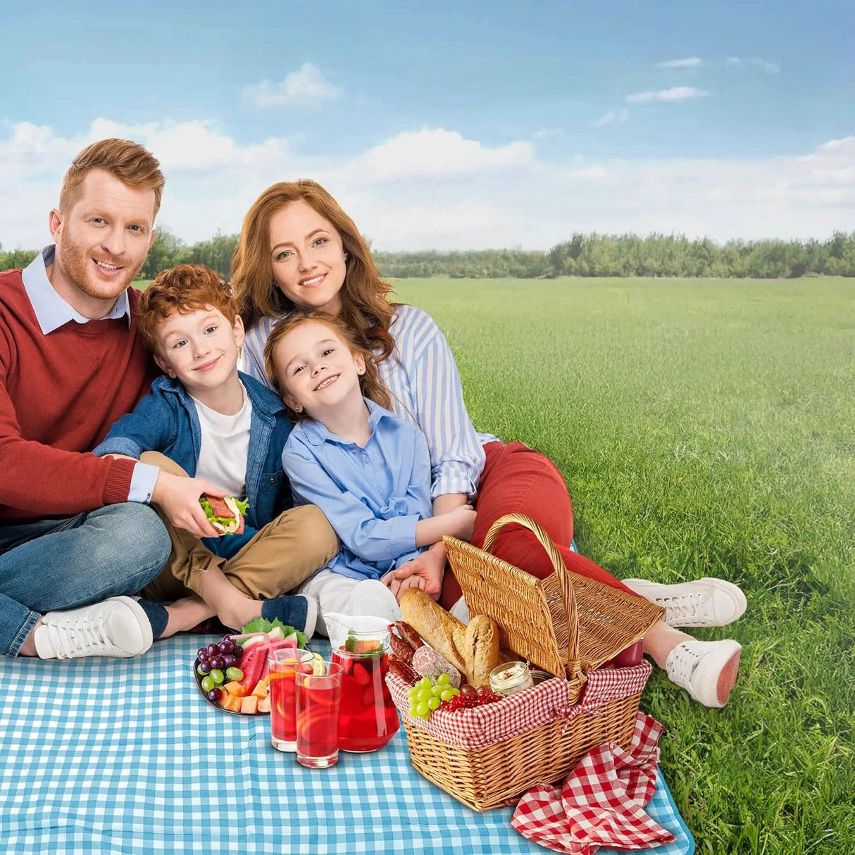 Picnic Blanket - light-blue