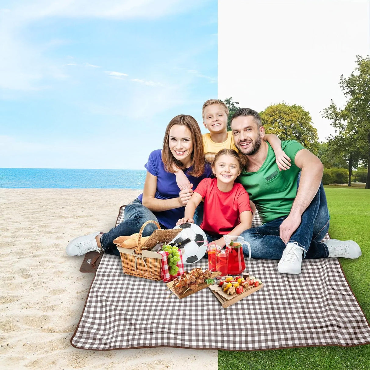 Picnic Blanket - light-blue