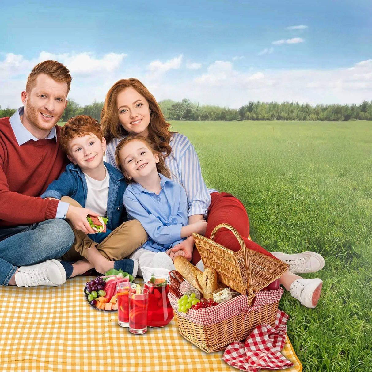 Picnic Blanket - light-blue